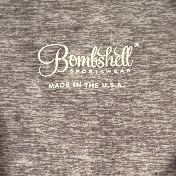 Bombshell Sportswear Heather Gray Leggings EUC Made in the USA - Picture 4 of 6